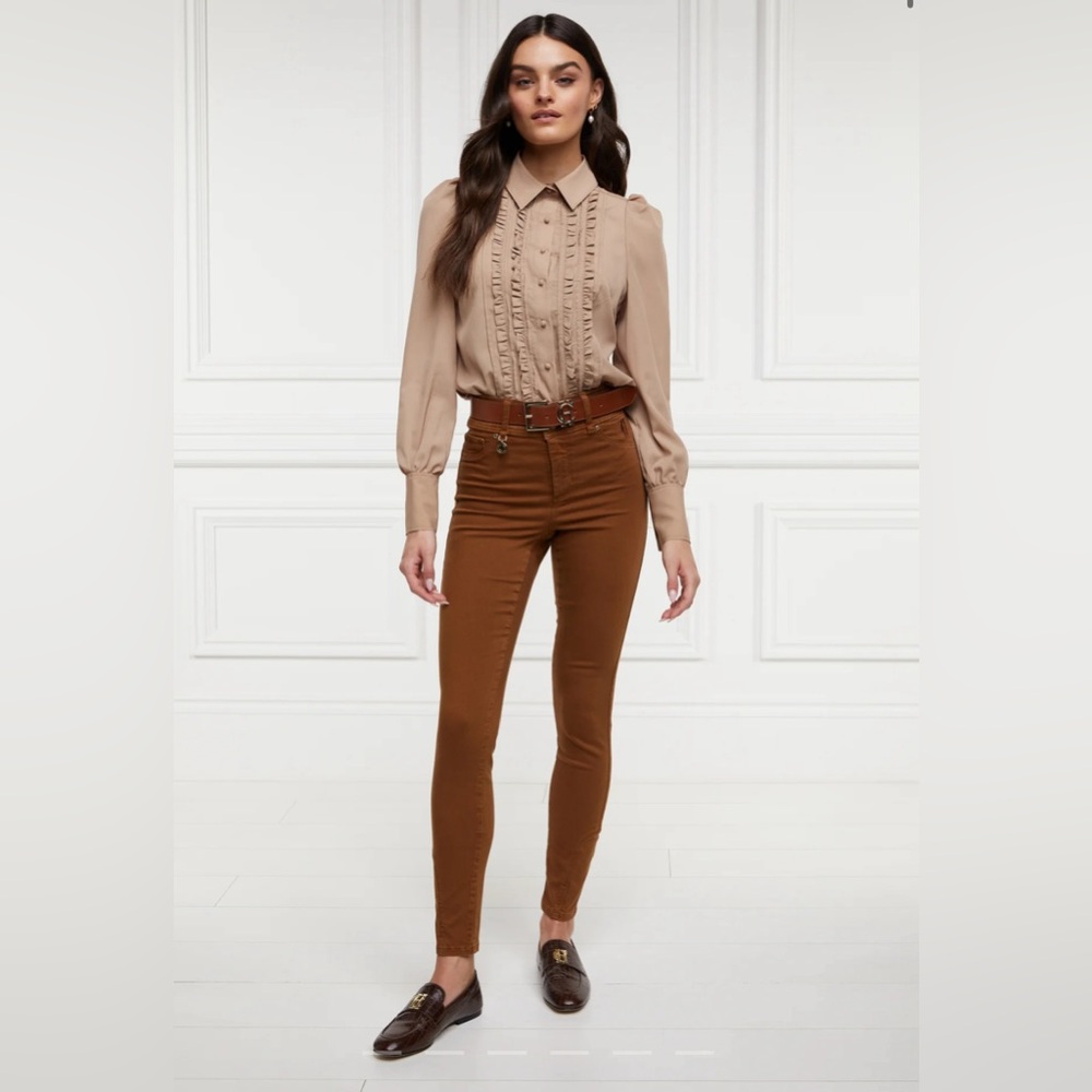 Holland Cooper Jodhpur Jeans in Dark Caramel